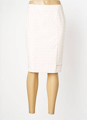 Jupe mi-longue taille normale rose CHRISTINE LAURE femme