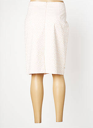 Jupe mi-longue stretch rose CHRISTINE LAURE femme