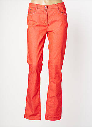 Pantalon slim taille élastique taille normale rouge CHRISTINE LAURE femme
