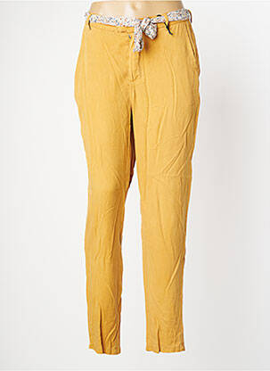 Pantalon slim taille élastique taille normale beige DEELUXE femme