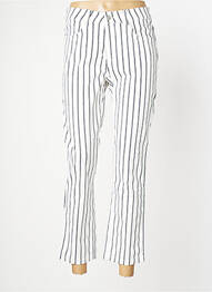 Pantalon 7/8 stretch taille normale blanc SIGNE NATURE femme