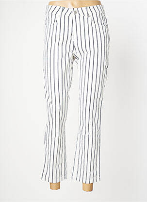 Pantalon 7/8 stretch taille normale blanc SIGNE NATURE femme