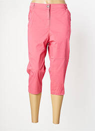 Pantacourt stretch taille normale rose FELINO femme
