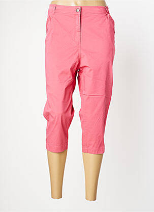 Pantacourt stretch taille normale rose FELINO femme