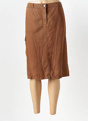 Jupe mi-longue coupe droite marron GERRY WEBER femme