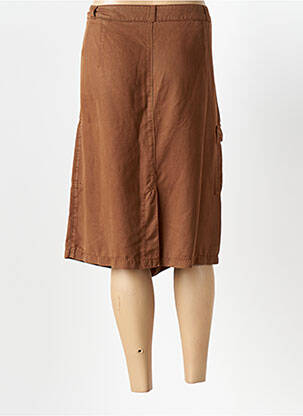 Jupe mi-longue coupe droite marron GERRY WEBER femme