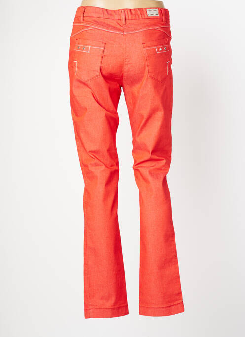 Pantalon slim taille élastique taille normale rouge CHRISTINE LAURE femme