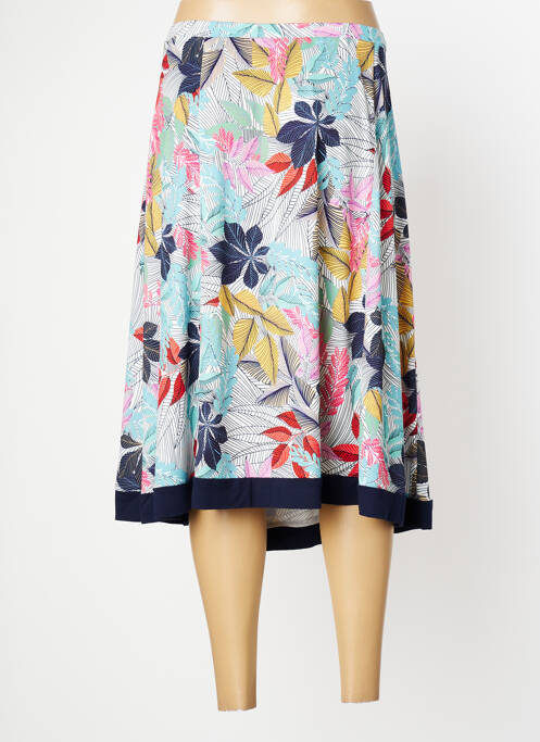 Jupe mi-longue bleu CHRISTINE LAURE pour femme