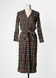 Robe mi-longue manches longues manches longues marron NICE THINGS femme