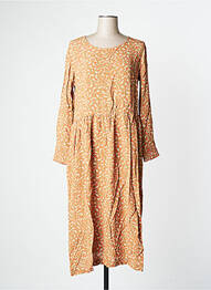 Robe longue manches longues manches longues beige WHITE STUFF femme