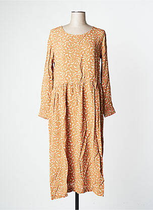 Robe longue manches longues manches longues beige WHITE STUFF femme