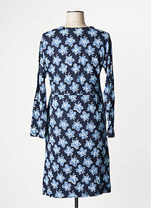 Robe mi-longue imprimé fleurs manches longues bleu WHITE STUFF femme
