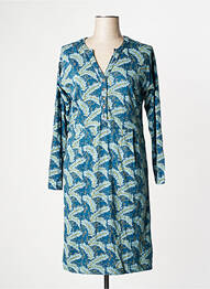 Robe mi-longue imprimé fantaisie manches longues bleu WHITE STUFF femme