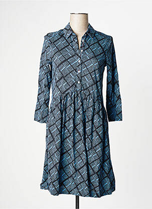Robe mi-longue manches 3/4 manches 3/4 bleu WHITE STUFF femme
