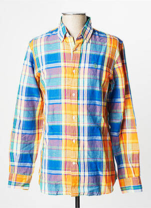 Chemise manches longues manches longues bleu EL GANSO homme