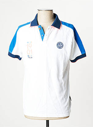 Polo coupe droite manches courtes blanc J&JOY homme