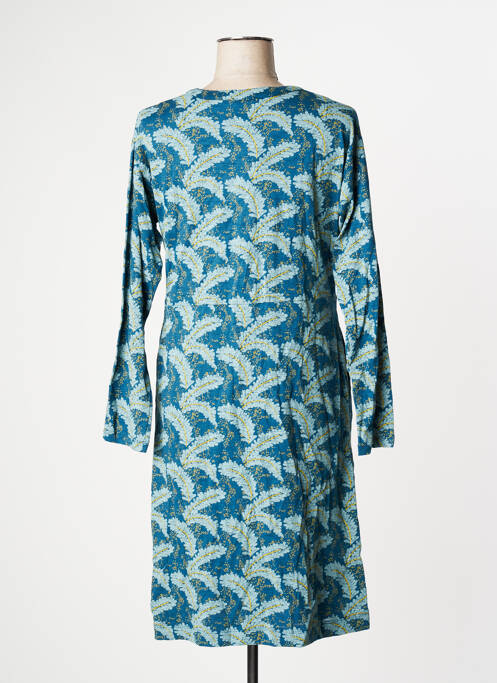Robe mi-longue imprimé fantaisie manches longues bleu WHITE STUFF femme