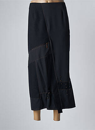 Jupe mi-longue stretch noir UN POINT C EST TOUT femme