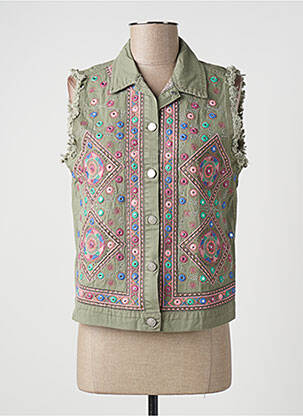 Veste casual coupe droite vert MISS KOO femme