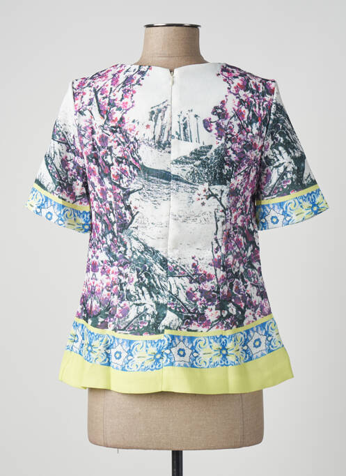 Blouse manches courtes manches courtes blanc LUCY & CO femme