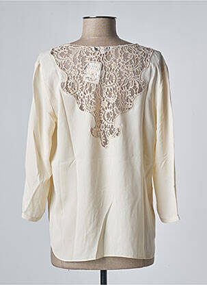 Top coupe fluide manches 3/4 beige LUCY & CO femme