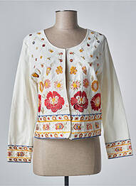 Veste casual epaulette beige MISS KOO femme