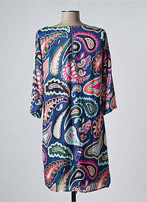 Robe courte manches 3/4 manches 3/4 bleu VEGAS femme