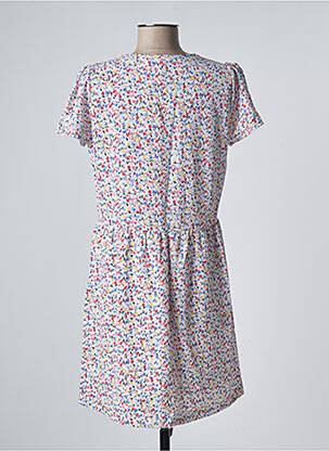 Robe courte manches courtes manches courtes blanc LILI & LALA femme