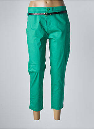 Pantalon 7/8 vert CHIC & JEUNE pour femme