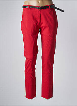 Pantalon chino rouge L'OLIVE VERTE pour femme