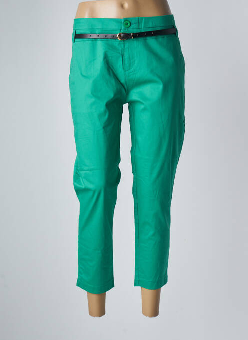 Pantalon 7/8 vert CHIC & JEUNE pour femme