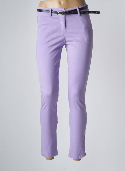 Pantalon 7/8 violet L'OLIVE VERTE pour femme