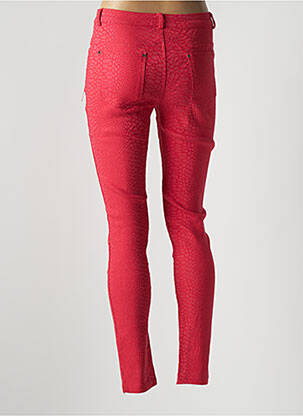 Pantalon slim taille haute taille haute rouge X-MAX femme