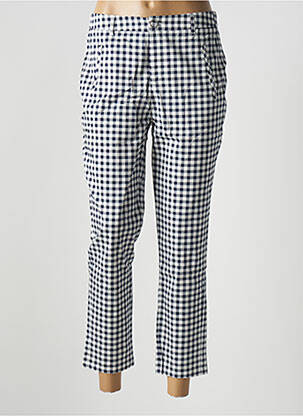 Pantalon chino tissage popeline taille normale bleu I.QUING femme