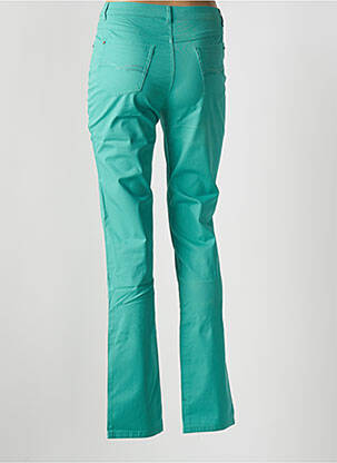Pantalon slim tissage popeline taille normale vert I.QUING femme