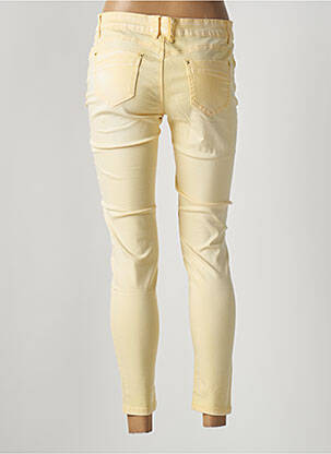 Pantalon 7/8 stretch taille basse jaune DENIM femme
