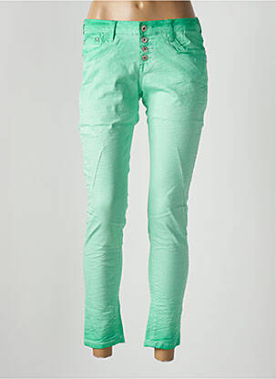 Jeans skinny vert PLACE DU JOUR pour femme
