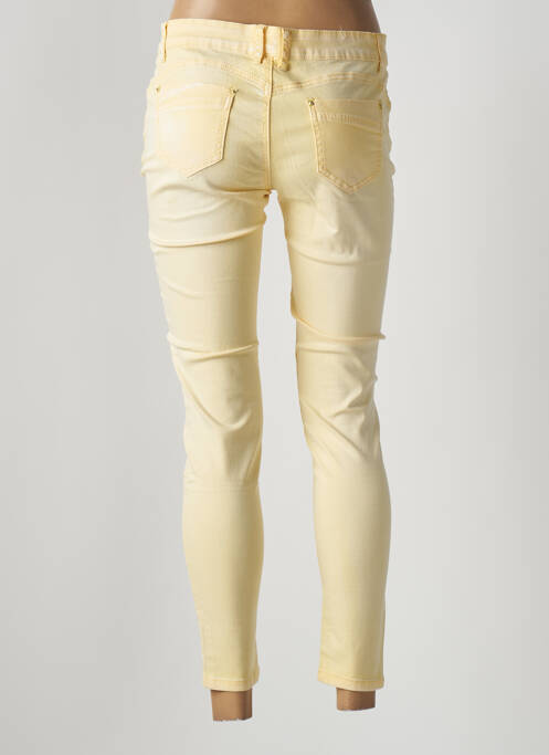 Pantalon 7/8 stretch taille basse jaune DENIM femme