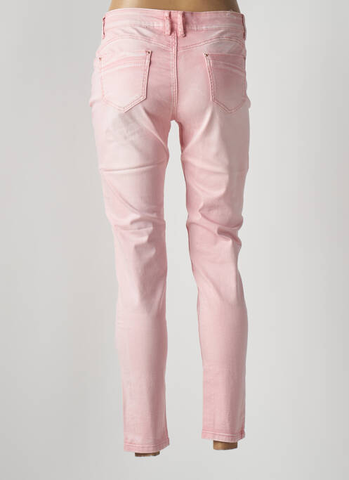 Pantalon 7/8 stretch taille basse rose DENIM femme