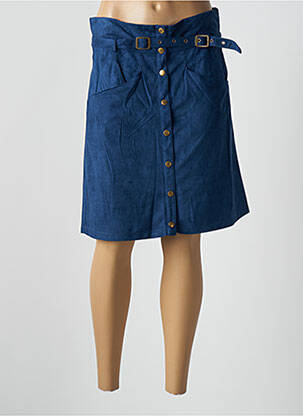 Jupe mi-longue stretch bleu JUS D'ORANGE femme