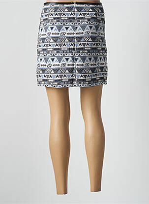 Jupe courte taille à pinces bleu ARC EN CIEL femme