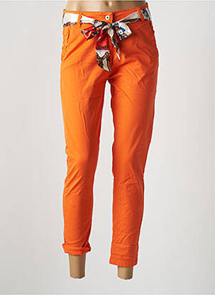 Pantalon 7/8 orange IZZY pour femme