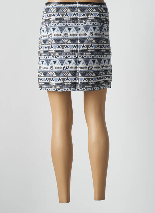 Jupe courte taille haute bleu ARC EN CIEL femme