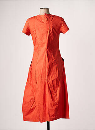Robe mi-longue manches courtes manches courtes orange STUDIO RUNDHOLZ femme