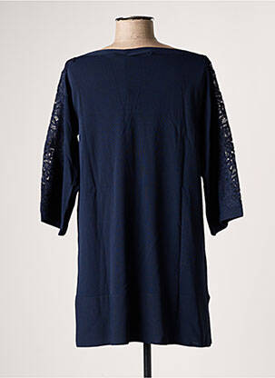 Tunique manches courtes tissage jersey bleu D.EXTERIOR femme