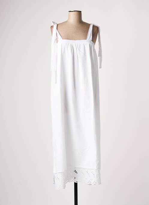 Robe mi-longue blanc HANA SAN pour femme