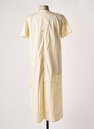 Robe longue imprimé fantaisie manches courtes beige LIVIANA CONTI femme