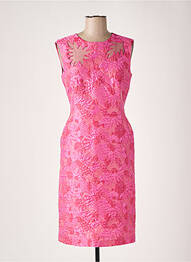Robe mi-longue imprimé fleurs sans manche rose D.EXTERIOR femme