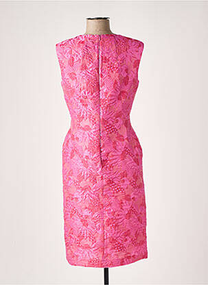 Robe mi-longue imprimé fleurs sans manche rose D.EXTERIOR femme