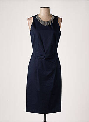 Robe mi-longue sans manche sans manche bleu BLUBIANCO femme